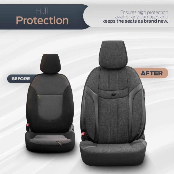 Auto Sitzbezug Set Universal Vorne und Hinten Komfortabel Komplett Set